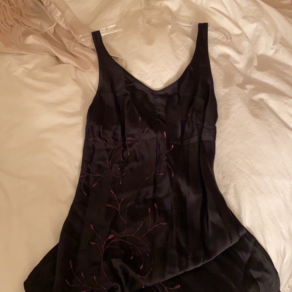90’s Patricia Pepe Embroidered Satin Dress - Picture 8 of 8